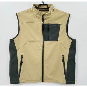 Redhead Mens Vest Neoprene & Fleece Tan Gray XL Zippered Pockets Hiking Outdoors